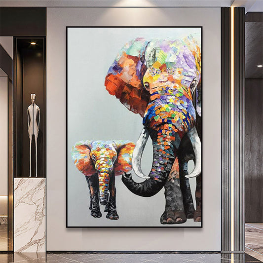 Elephant & Son Art by The Fauna Place