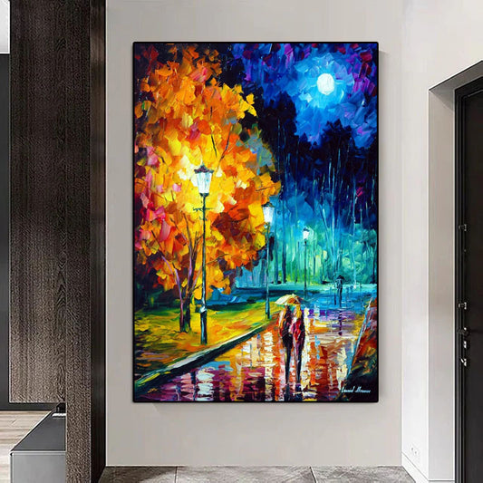 Hand Painted 3D Knife Painting Abstract Flower Oil Painting On Canvas Art Wall Adornment Pictures For Living Room Home Decor The Fauna Place